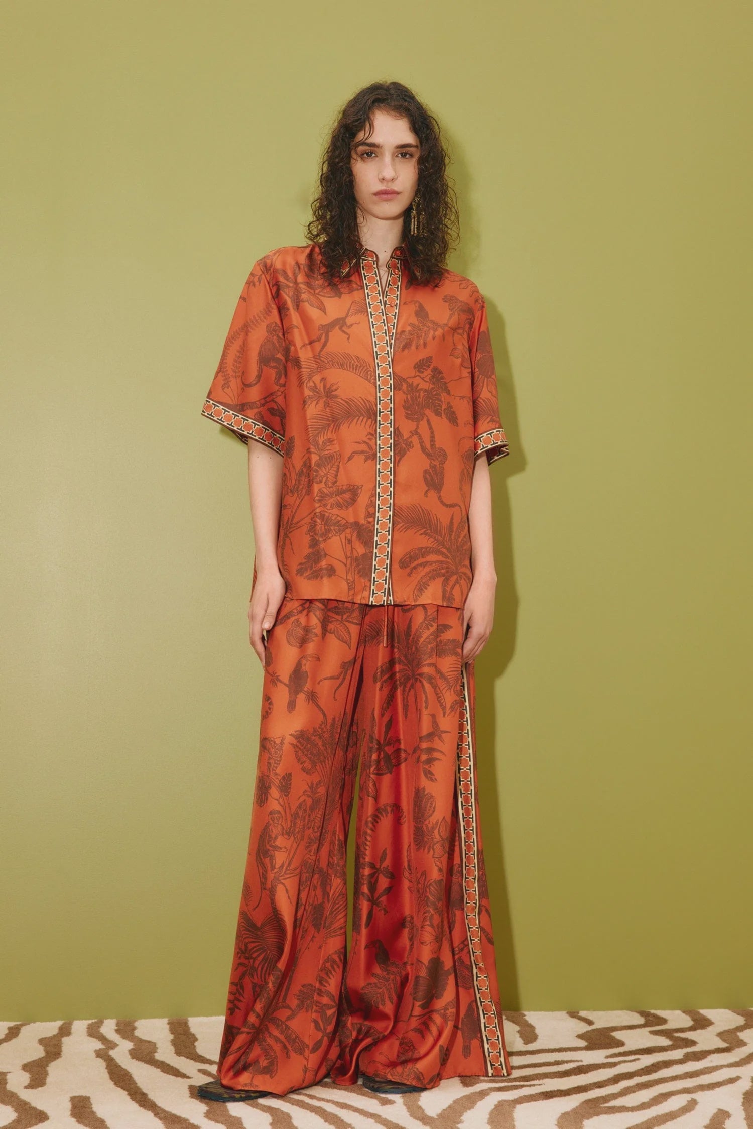Monkey Dance Silk Shirt