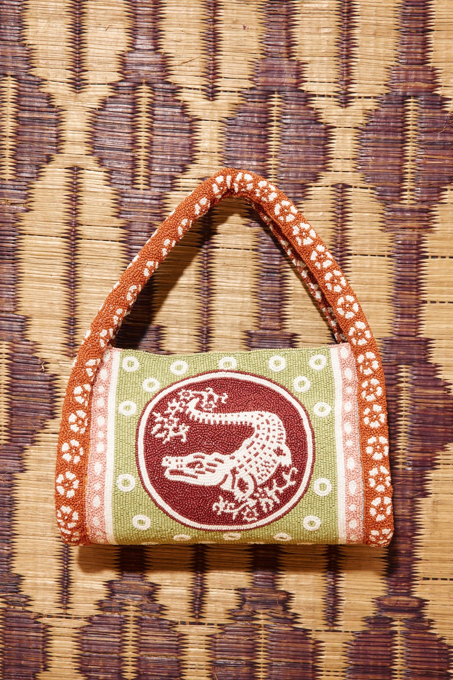 Alberta Beaded Mini Barrel Bag
