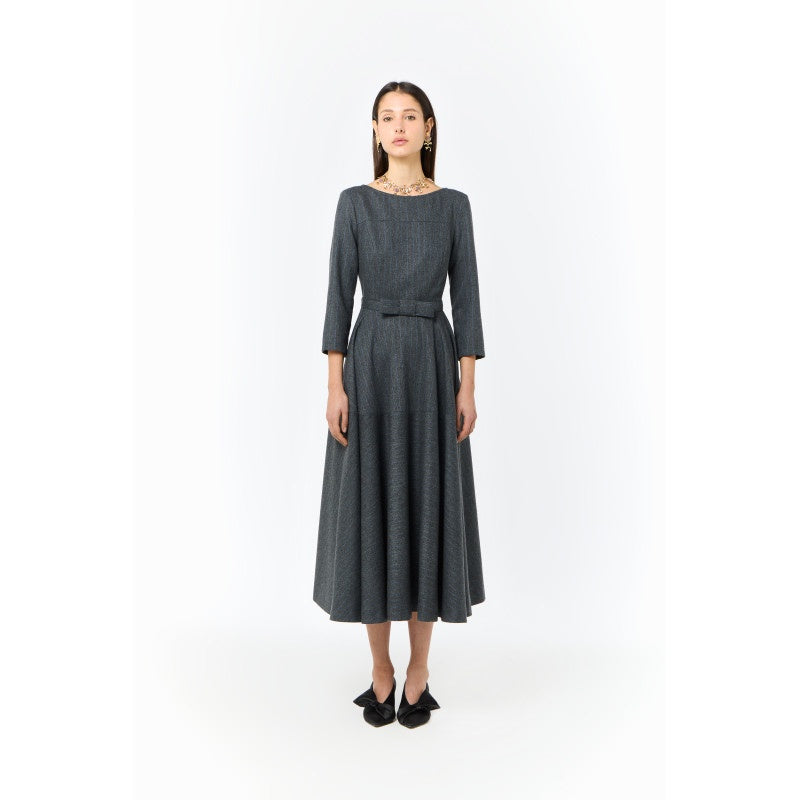 Midi Dress with Full Skirt