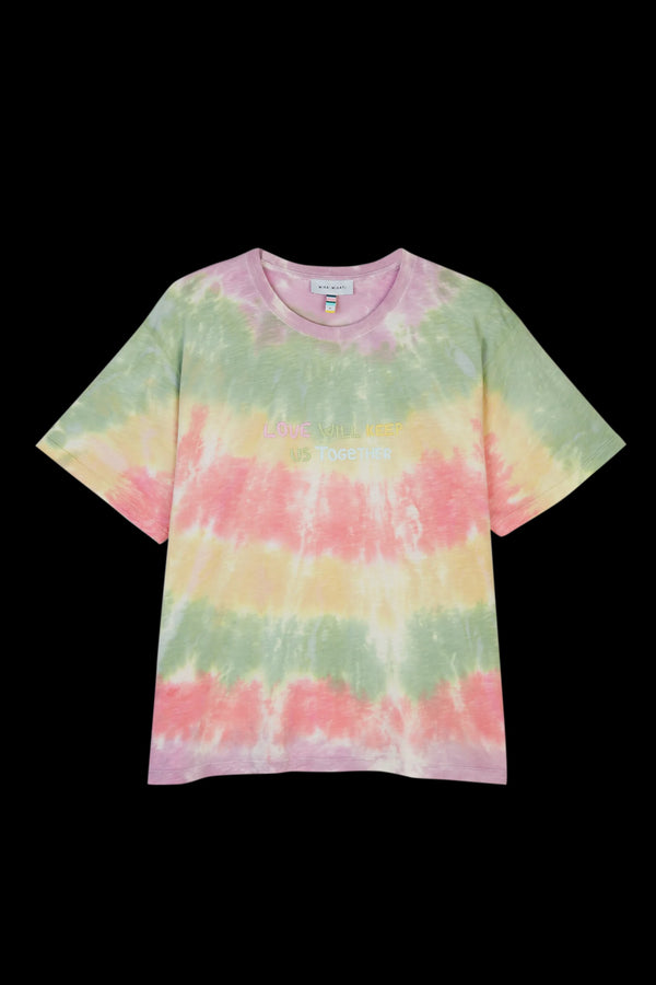 Embroidered Tie Dye T Shirt